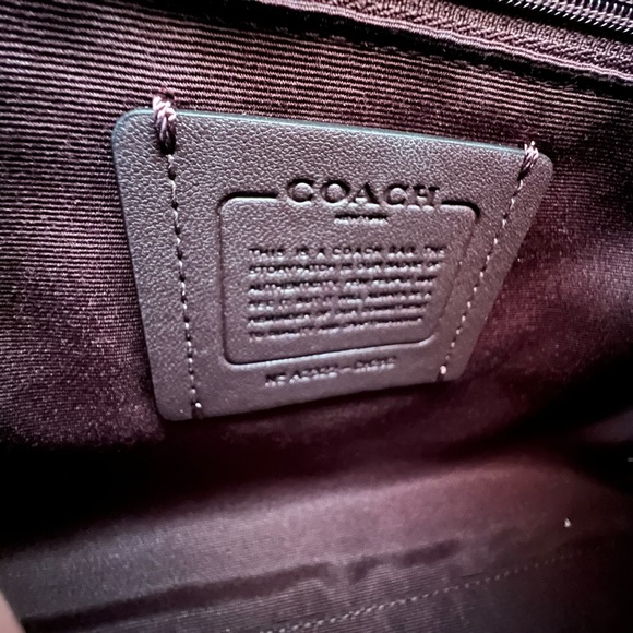 Coach Black Leather Rowan Satchel with Gold Accents - Picture 3 of 6